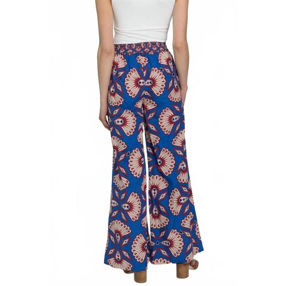 NEW ELIZABETH JAMES THE LABEL sutton pants in sapphire feather - Picture 2 of 3